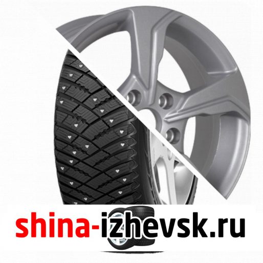 Колесо в сборе Goodyear Ultra Grip Ice Arctic 215/65 R16 T 98 + RST R026 6.5xR16 5×114.3 ET46 DIA67.1 Глянцевый серебристый в Ижевске